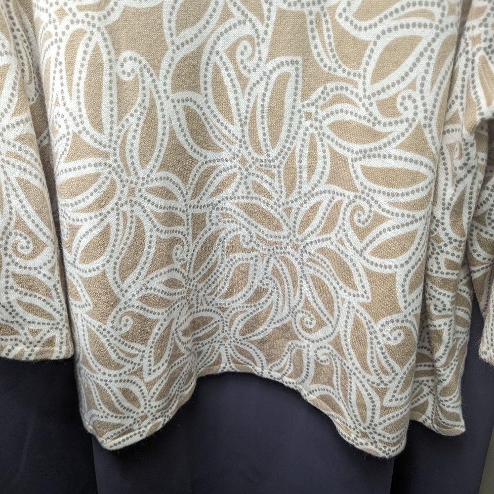 Studio Works Abstract Print Scoop Neck Sweater Sz 3X - Picture 4 of 11